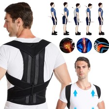 Back Support Posture Corrector Belt Adjustable Shoulder Clavicle Spine Support B
