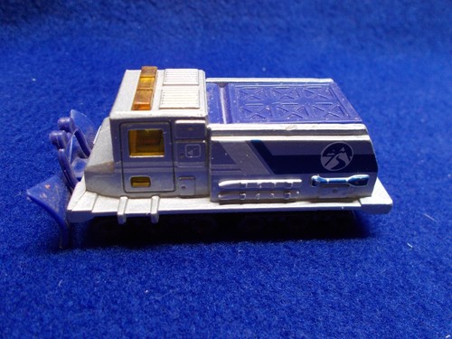 Matchbox Superfast #57 Silver Snow Groomer, Black Tracks, blaue Klinge - Bild 1 von 3