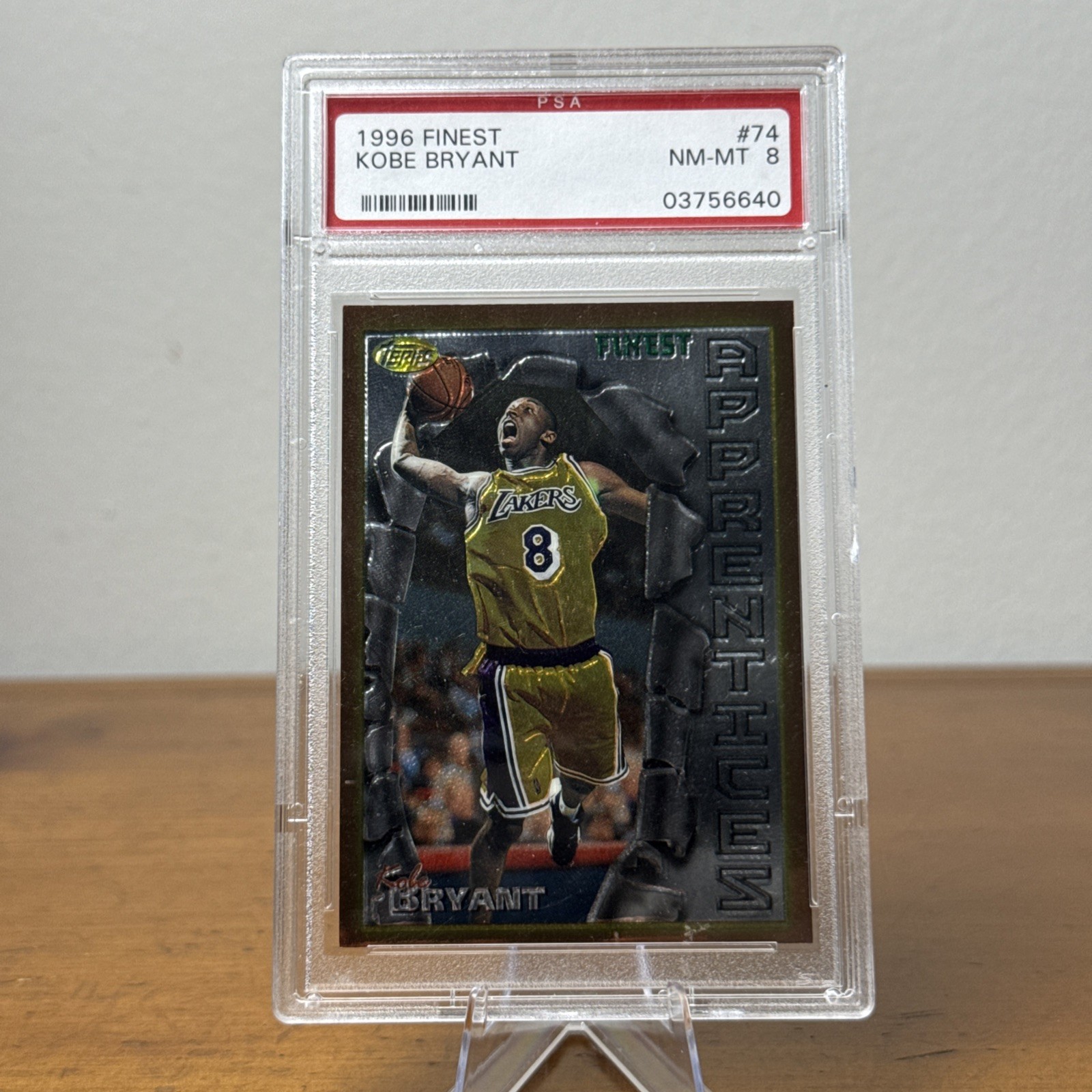 1996-97 Topps Finest Common Bronze Kobe Bryant #74 (RC) PSA 8