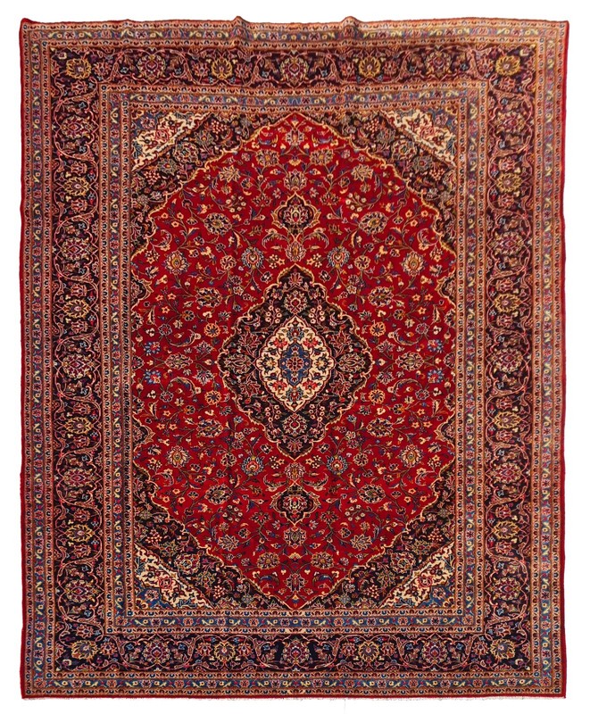 Amazing Hand Knotted Vintage Traditional Qashoun Wool Area Rug 12 x 9 Ft