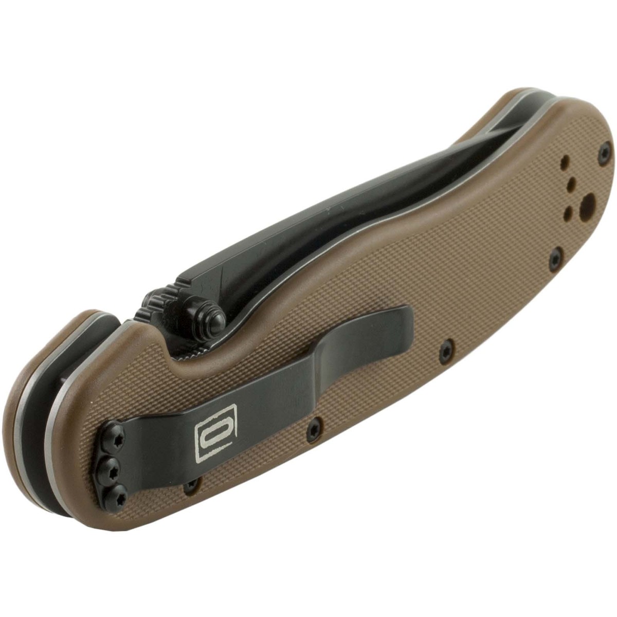 Ontario Coyote Brown RAT 1 AUS-8 Pocket Folding Knife 8847CB Black