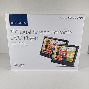Insignia 10" Dual Screen Portable DVD Players Black NS-DD10PDVD19 Free Ship!