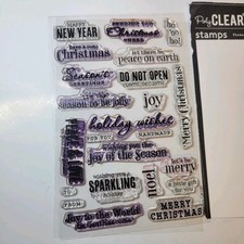 Hero Arts Christmas Messages Clear Stamp Set Noel To From Seasons Greetings Joy