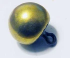 ANTIQUE CIVIL WAR ERA SCOVILL MFG CO. BRASS SPHERE BUTTON / LEATHER EQUIPMENT