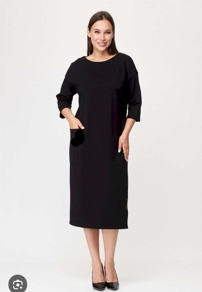 Women Jaeger Dress Black Viscose 36