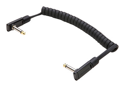 ROCKBOARD Black Coiled Series Flat Patch Cable - 100 cm / 39 3/8''