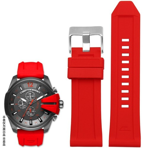 Cinturino orologio in gomma siliconica 26 mm per Diesel DZ4318 4476 4496 impe... - Foto 15 di 22