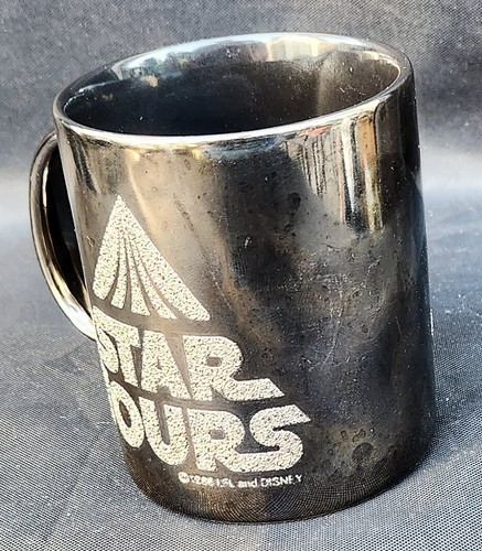 Taza plateada metálica Disney Star Tours 1986 vintage (usada en excelente estado) - Imagen 3 de 5
