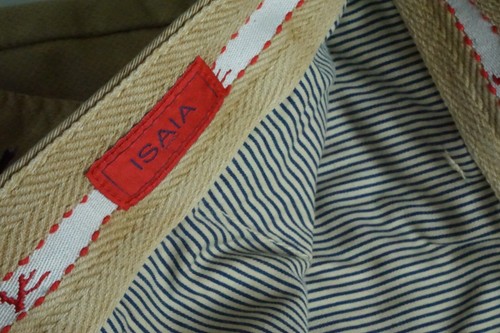 Isaia Napoli Bermuda Khaki Brown Patterned Cotton Blend Shorts 50R BRAND NEW - Picture 6 of 7