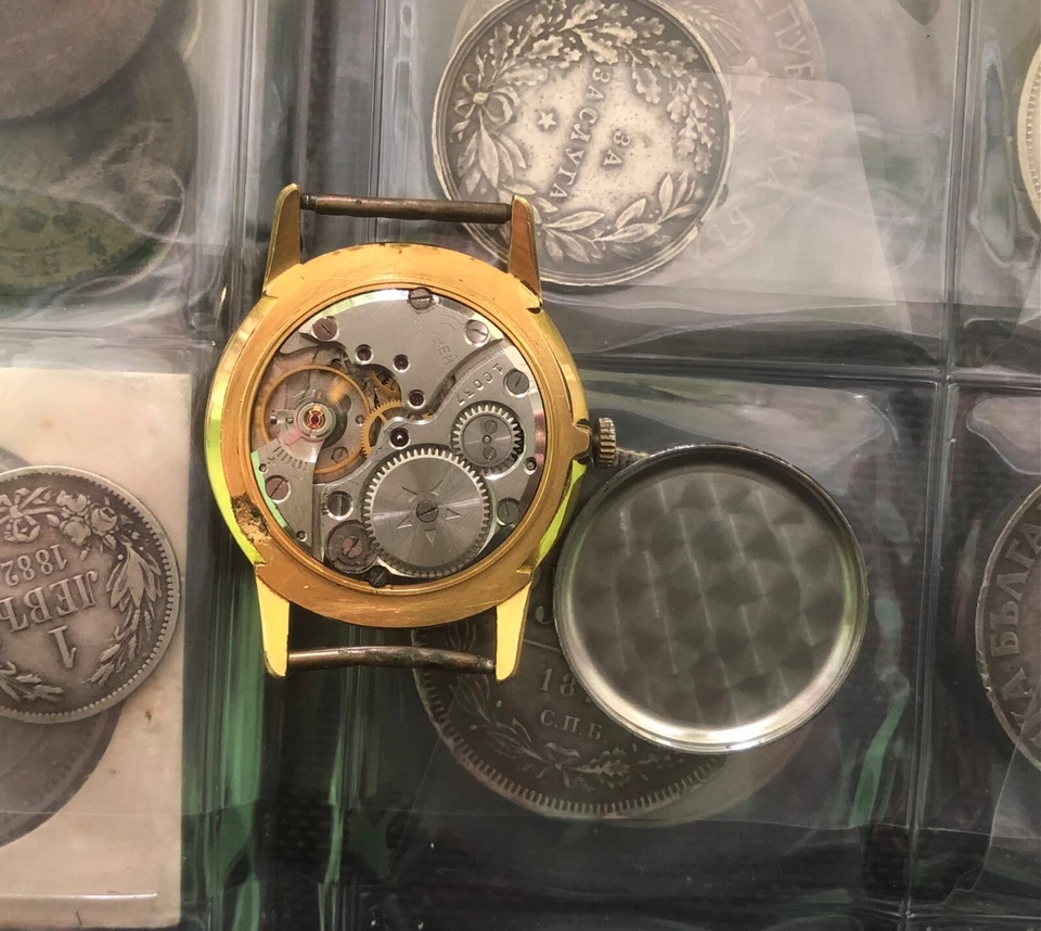Reloj mecánico vintage soviético URSS chapado en oro para hombre Raketa 16 joyas AU  Foto 3 de 4
