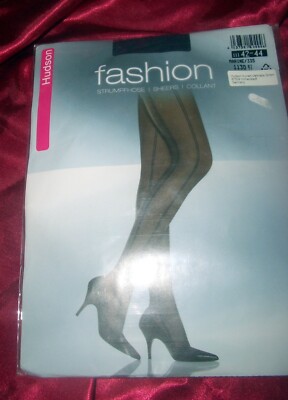 Sexy HUDSON Fashion gemusterte Nylons Feinstrumpfhose Gr. 42-44 marine OVP