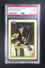 1990 Bowman Tiffany Hockey #208 Kevin Stevens Rookie Card PSA 10 Gem Mint