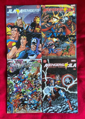 JLA VS AVENGERS #1 2 3 4 DC VS MARVEL 2003 COMPLETE SET PEREZ ART