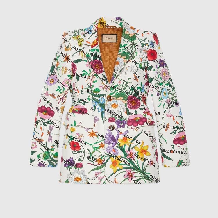 Gucci The Hacker Project Floral Hourglass Jacket Blazer Gucci The Hacker Project Floral Hourglass Jacket Blazer