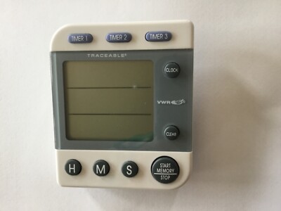 VWR Traceable Three-Line Alarm Timer 62344-912 - 7 x 8.3 x 1.3 cm | eBay