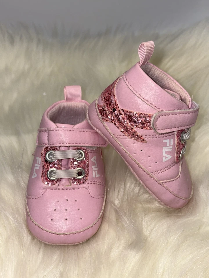 Adorable Tops Altos Bebé Fila Rosa y Brillo Talla Bebé 0-6 Meses Foto 2 de 4