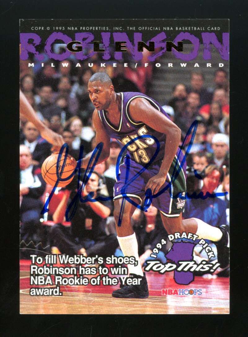1994-95 NBA Hoops Glenn Robinson Top This! Rookie Autograph EX