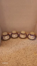 Beautiful Hand Decorated 4 Cups And The 4 Saucers Made In Germany!