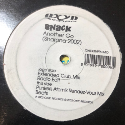 Snack - Another Go (Sharona 2002) / VG+ / 12'''', Promo
