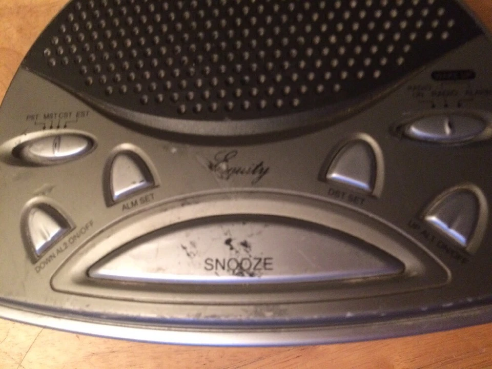 LOUD ALARM CLOCK Radio Equity Digital AM/FM w/ Auto Dimmer Snooze Battery Backup - Image 2 of 3