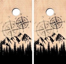 Hiking/Camping Themed Cornhole Board Wrap LAMINATED Decal Vinyl Sticker 4519