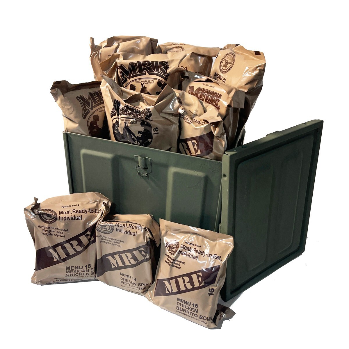 Ammo Can Storage Military Fuze Ammo - Renewed and Insp 2025 MRE