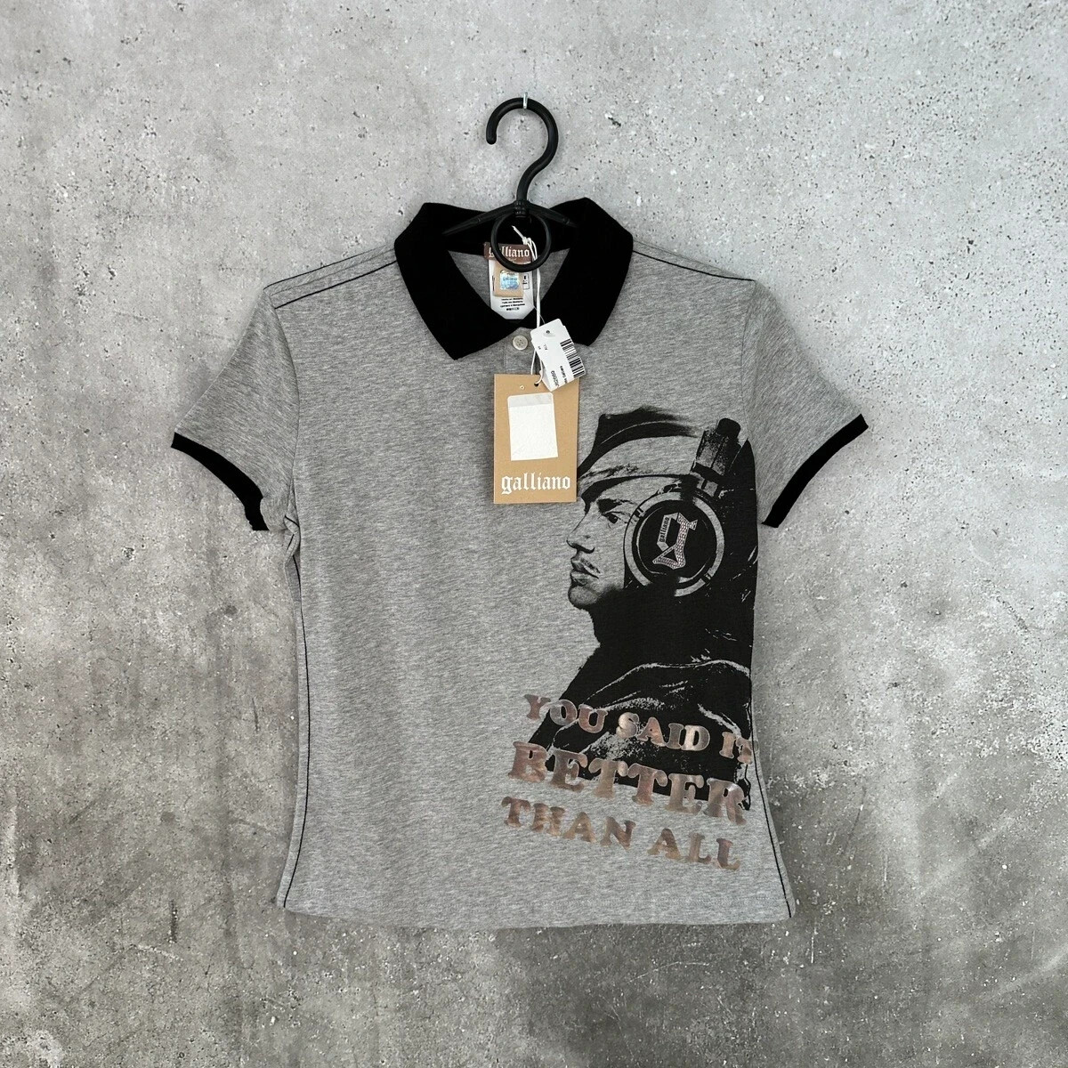 Y2K John Galliano newspaper long tee John galliano - archive - Gem