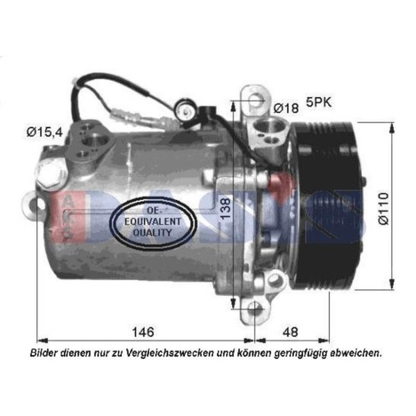 AKS Dasis Kompressor Klimaanlage Passend FüR BMW 3Er E46-image