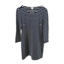 J Crew | XS Navy & White Striped Dress Shift Sheath