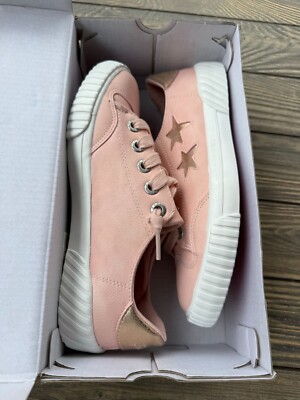 Blowfish Wander-Klt Pink Sneakers W/ Gold Star Accents Girls Size 4M