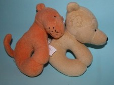 Gund, Disney, Winnie the Pooh and Tigger, baby rattle 2pc set, New.