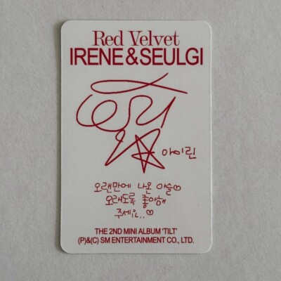 Red Velvet - Irene & Seulgi TILT Photobook QR Official Photocard