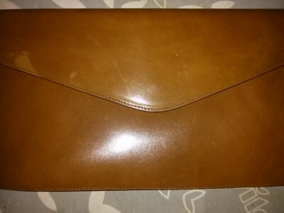 Damenhandtasche- clutch- braunes Leder-neu