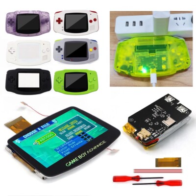 Rechargeable GBA IPS V5 Laminated Screen LCD Backlight Kits For Game Boy Advance