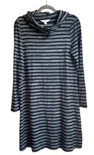 Market & Spruce Sz Large dress Granita Cowl Neck Knit Cover Casual-Up Striped