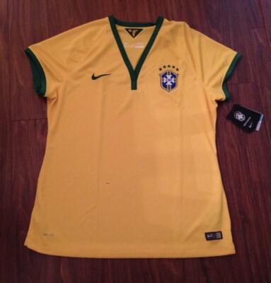 Brazil Nike World Cup Football Soccer Jersey Women's XL New w