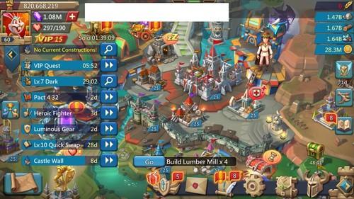 Account Lords Mobile - 900m potenza, 1M gemme, no T5, 530% attacco  - Foto 1 di 3