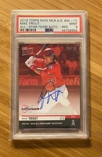 2019 Topps Now Red All Star Team Autograph #6/10 MIKE TROUT PSA 9 On-Card Auto