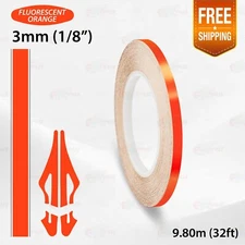 BRIGHT ORANGE 1/8" 3mm PIN STRIPE Car Model Streamline TAPE Decal Vinyl Sticker