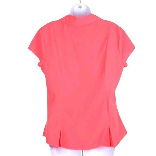 Cato Bluse koralle/orange figurbetont Knopfleiste Damen M - Bild 2 von 7