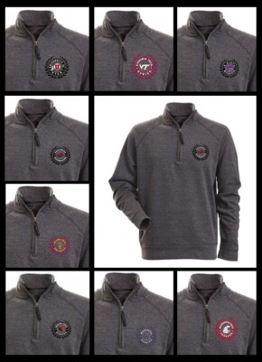 NCAA Men's Sweater - Top - Camp David Men 1/4 Zip Rockhill Textured Pullover