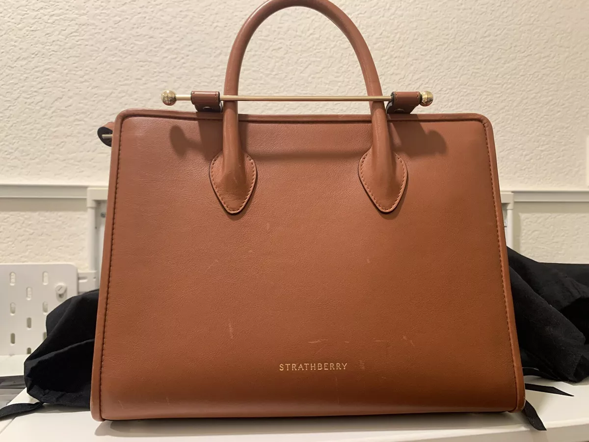 strathberry midi leather tote