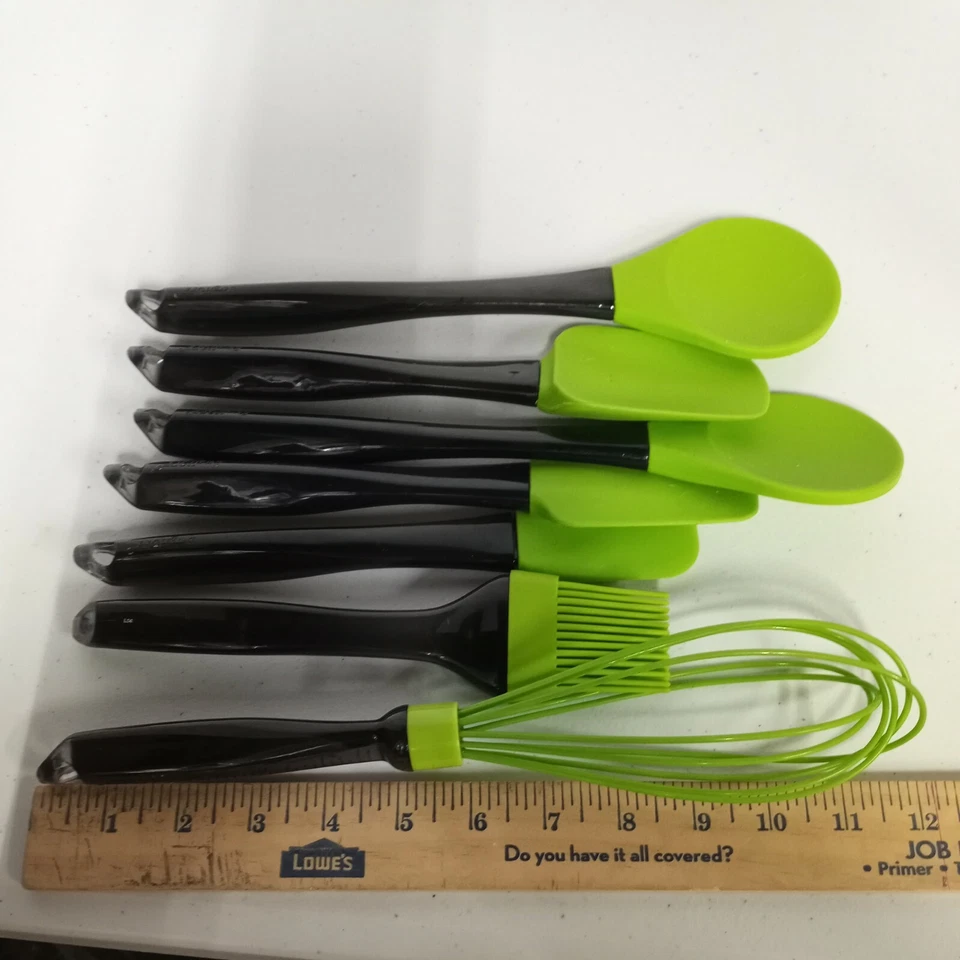Utensilios de cocina de silicona BergHOFF. 7 Piezas Cucharas Batidor Espátula Raspadores Verde Foto 3 de 3