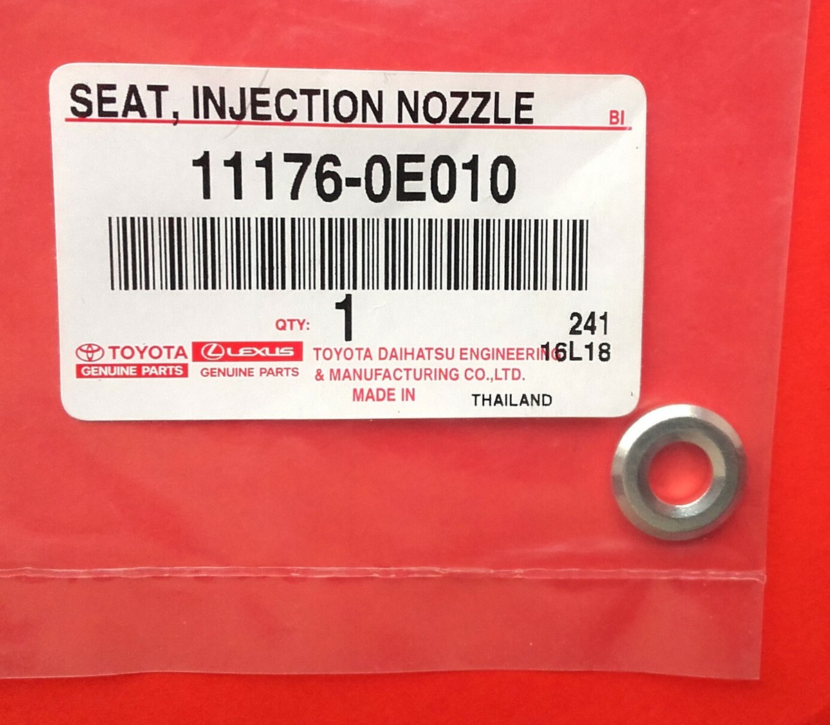 11176-0E010 Fuel Injection Nozzle Holder Seal Ring for Toyota
