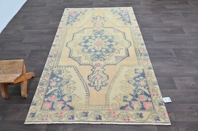 Oushak Türkisch Vintage Teppich 4x7 Kelim Rug Anatolisch Handarbeit Boho Deko...