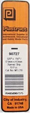 Plastruct 90727 MS-216 Styrene Rectanger Strip .020 x .156 x 10" 10 pcs