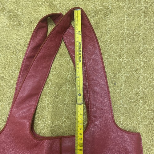 Borsa a mano Allison Burns Los Angeles rossa burro morbida pelle testurizzata - Foto 9 di 11