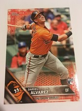 2016 Topps Jumbo 5x7 Red Parallel Daniel Alvarez Orioles RC 311 #’d 1/5 Rare