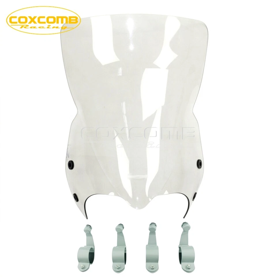 Dirt Bike Clear Windshield Front Windscreen For Suzuki Boulevard M50 M90 M109R - Image 2 of 4