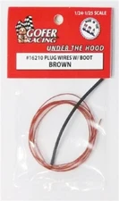 Gofer Racing 16210  1/24-1/25 Brown Plug Wire 2ft. w/Plug Boot Material
